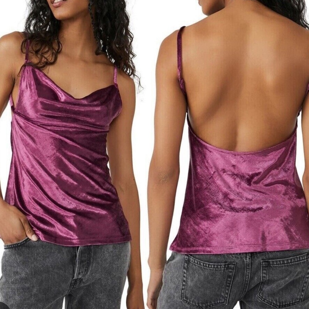 Free People All Night Velvet Tunic Top